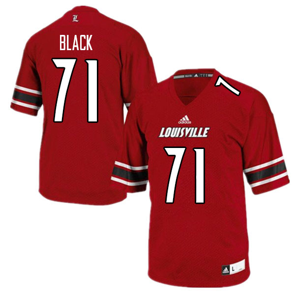 Men #71 Joshua Black Louisville Cardinals College Football Jerseys Sale-Red - Click Image to Close